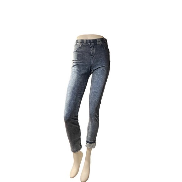 nwt jeggings size 6 true slim blue acid wash back pockets - Picture 1 of 6